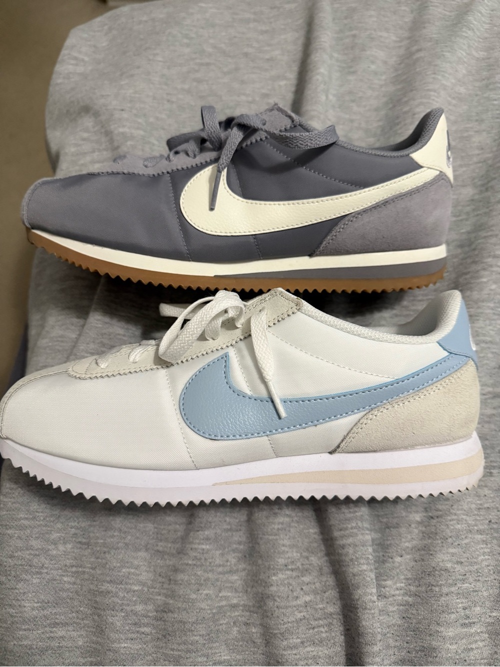 Nike Retro Runner Sneakers in Grey, White & Light Blue